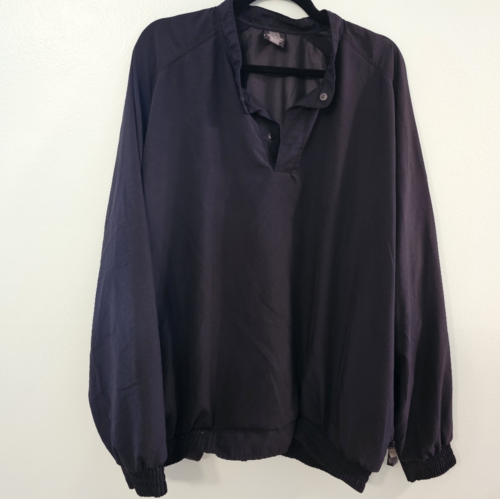 Nike Black Golf Windbreaker Jacket Lightweight Sporty Design